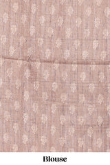 Turkish blue shade semi tussar saree all hand work embroidery with contrast border and contrast printed printed pallu