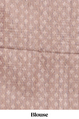 Powder green shade semi tussar saree all hand work embroidery with contrast border and contrast printed printed pallu