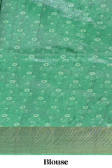 Violet semi tussar saree with contrast coper gold zari border and contrast blouse
