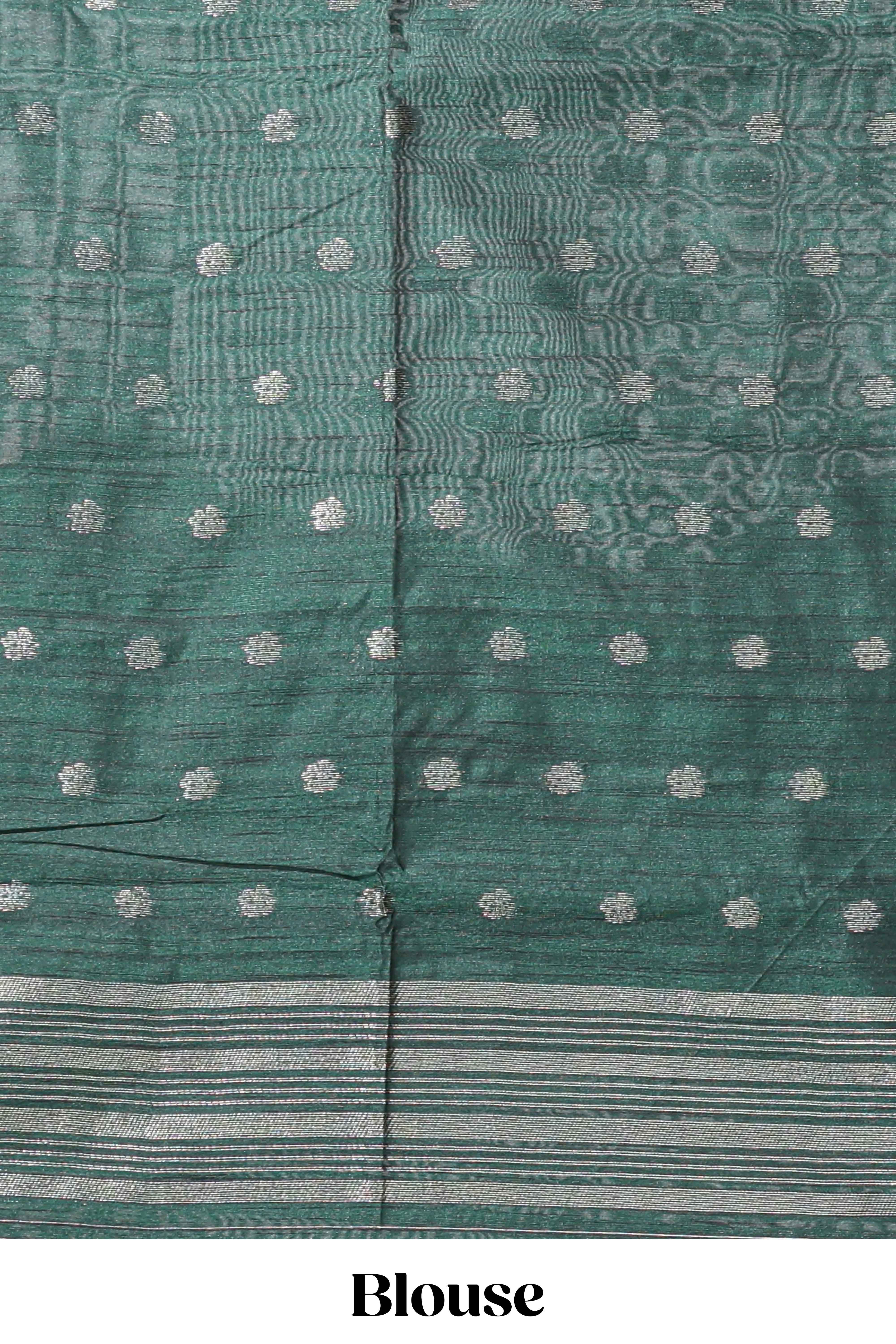 Borderless yellow floral design art tusser saree with contrast pallu and floral motifs blouse