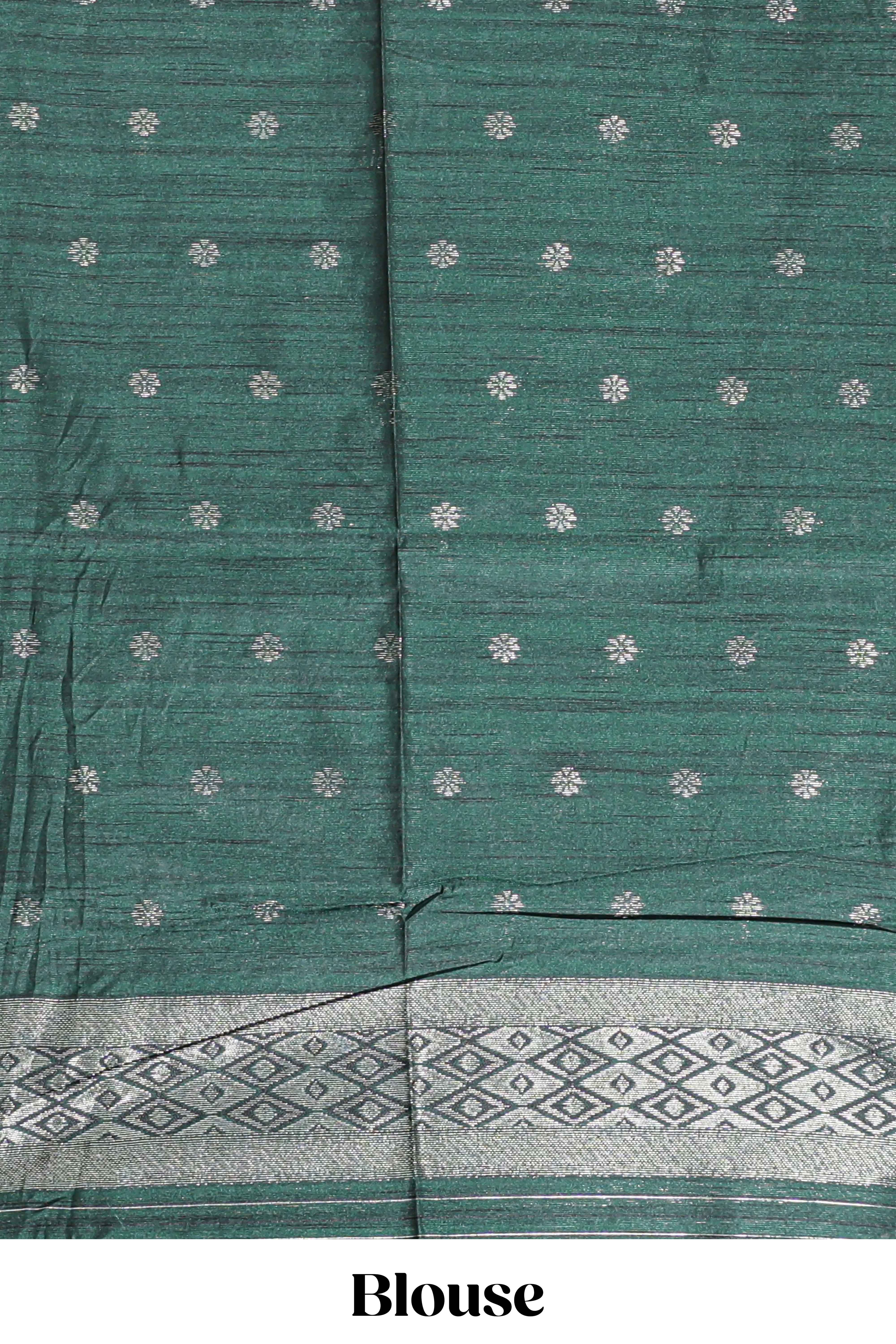 Borderless purple floral zari design art tussar saree with self floral design pallu and matching zari motifs blouse
