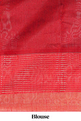 Green plain design art tussar saree with contrast striped border and blouse