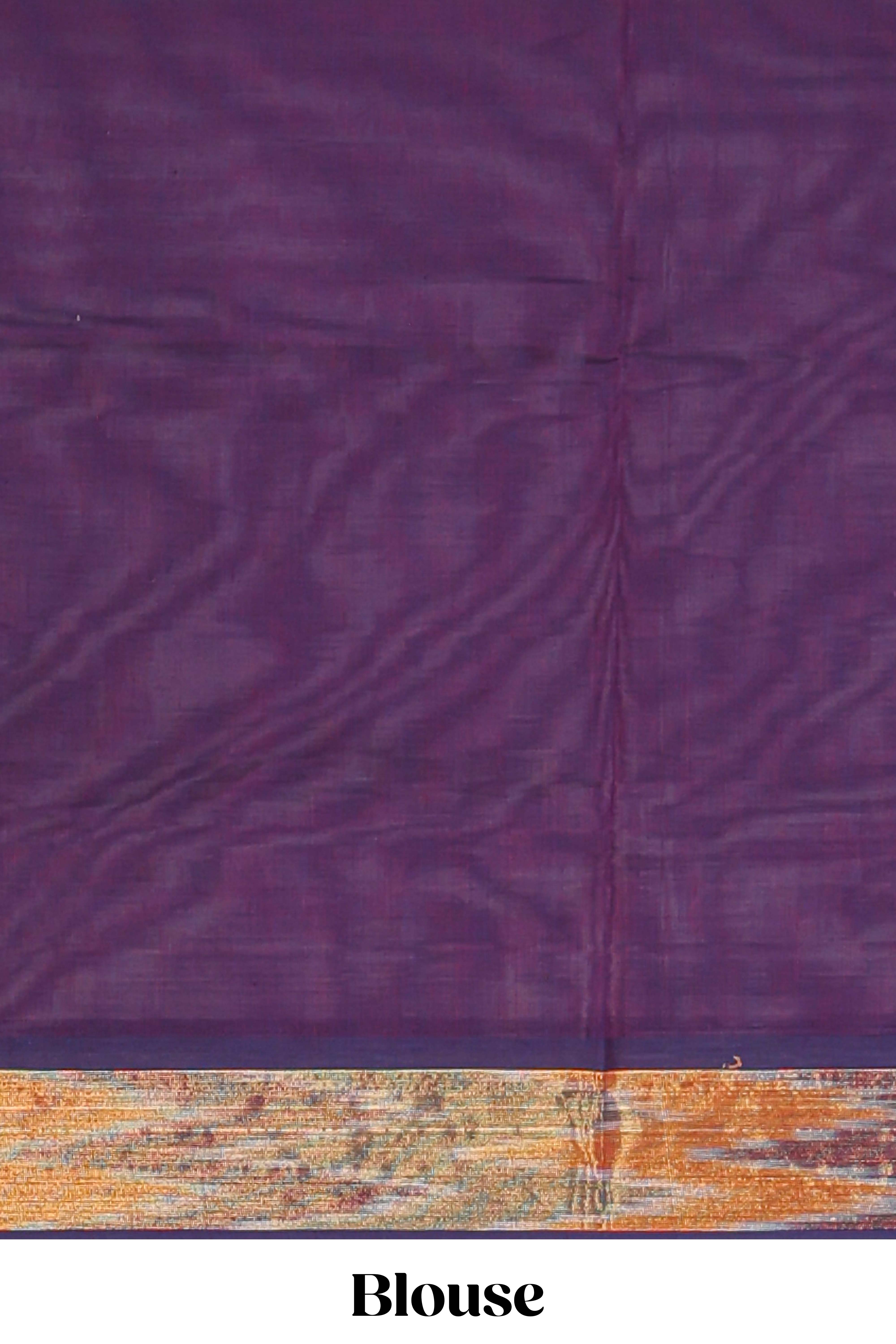 Green floral zari motifs venkatagiri cotton saree with self zari border and contrast blouse