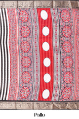 Ajrakh blouse pairing