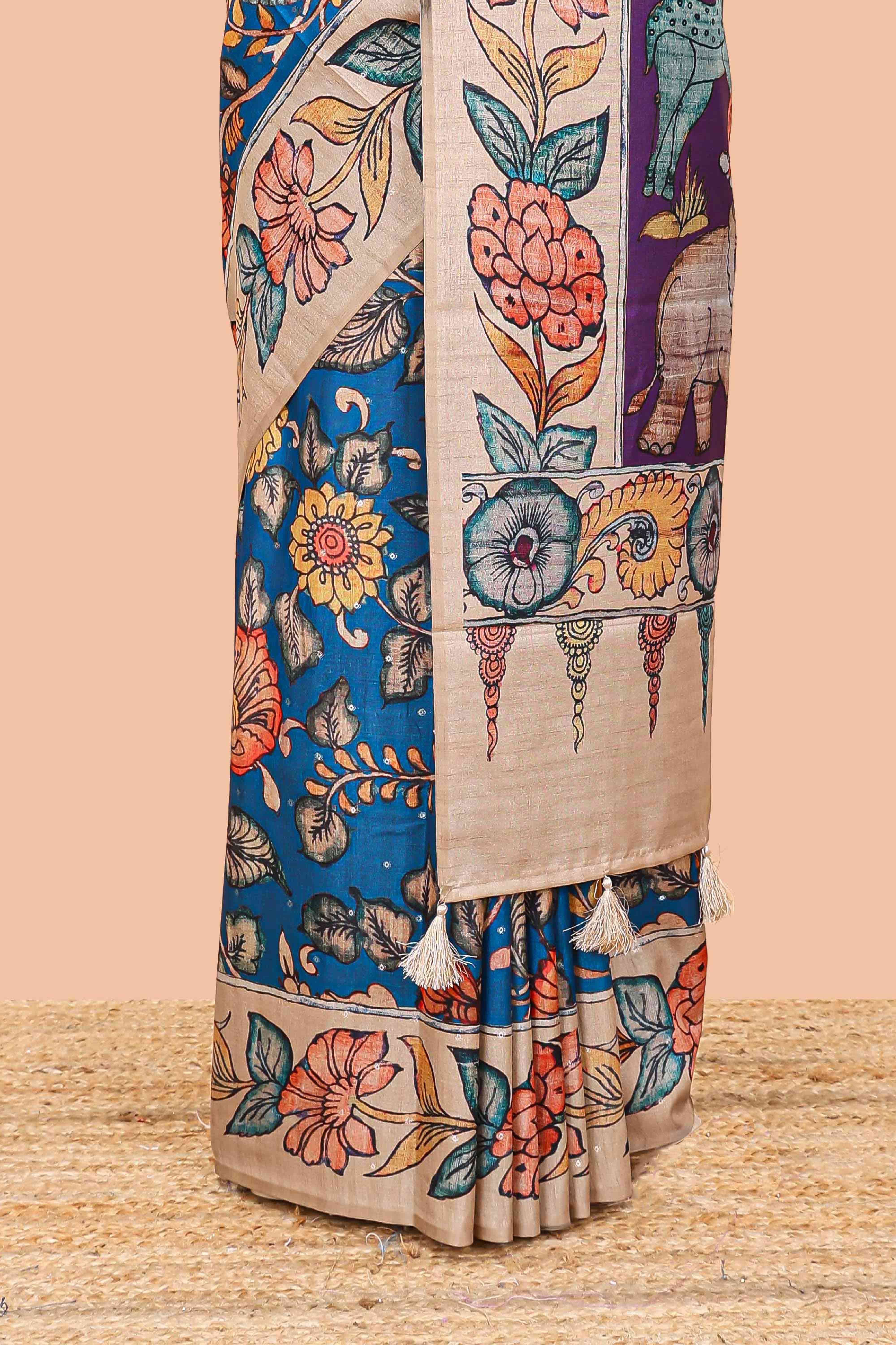 Animal themed pallu