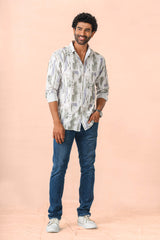 Artistic abstract print shirt