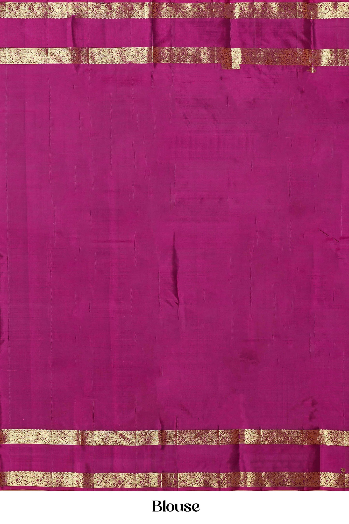Royal Blue Kanchipuram Pure Silk Saree with Contrast Pink Border and Intricate Zari Work