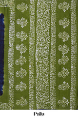 Batik print cotton casual saree