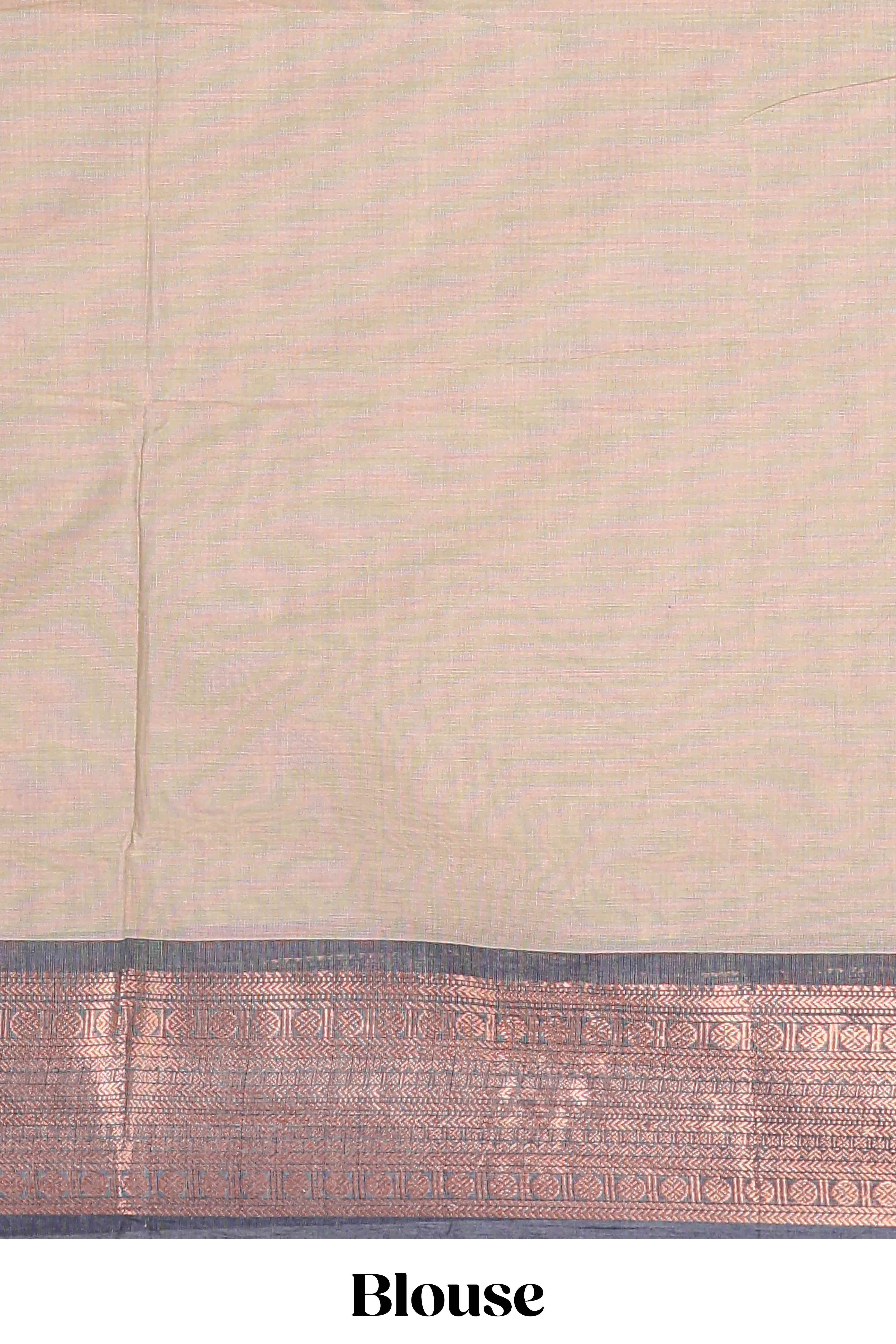 Beige chettinad cotton saree