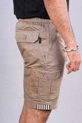 Beige rugged cargo shorts
