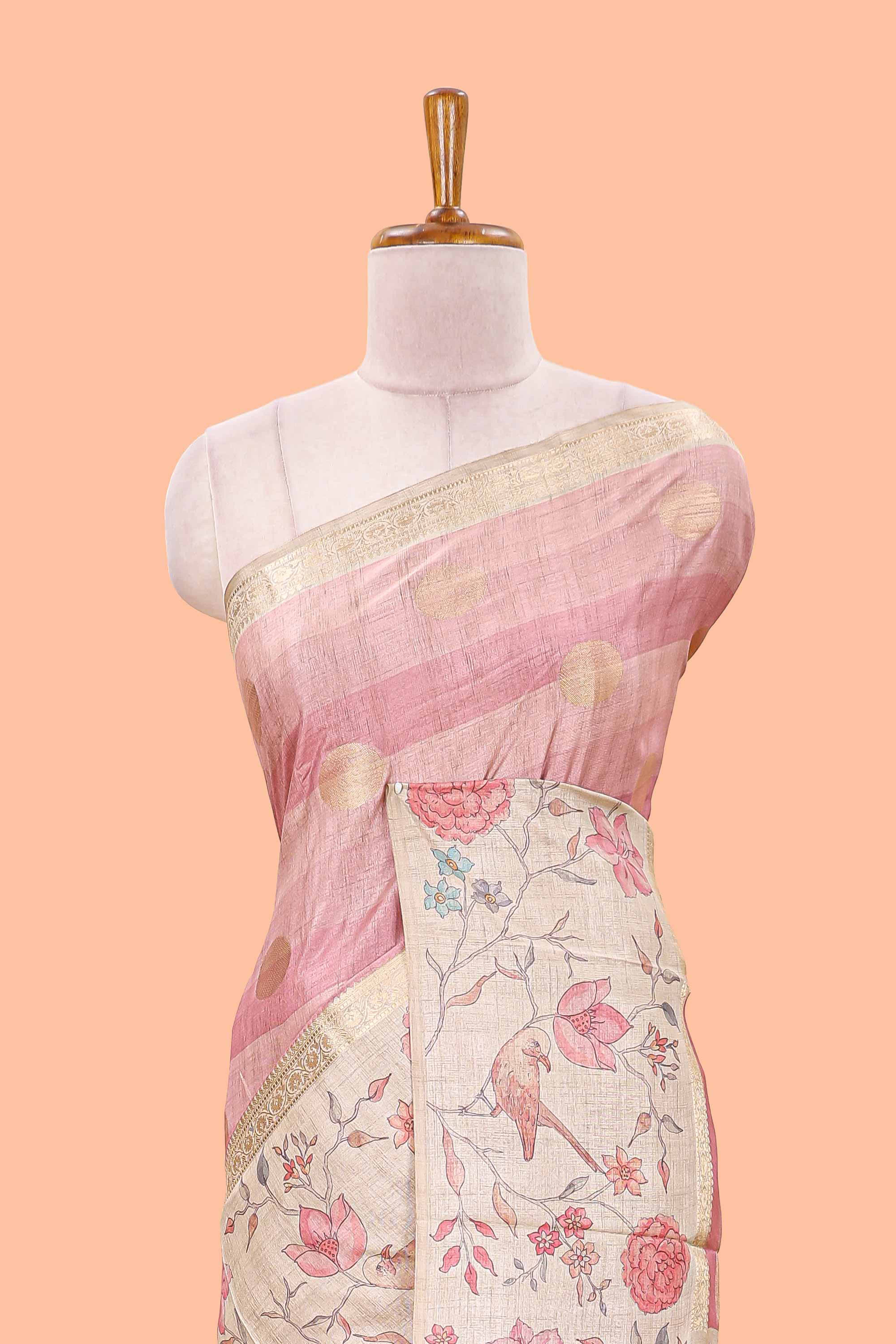 Bird floral border accents