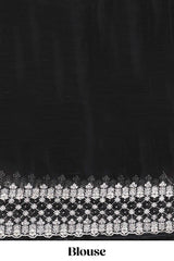 Black chiffon modern saree