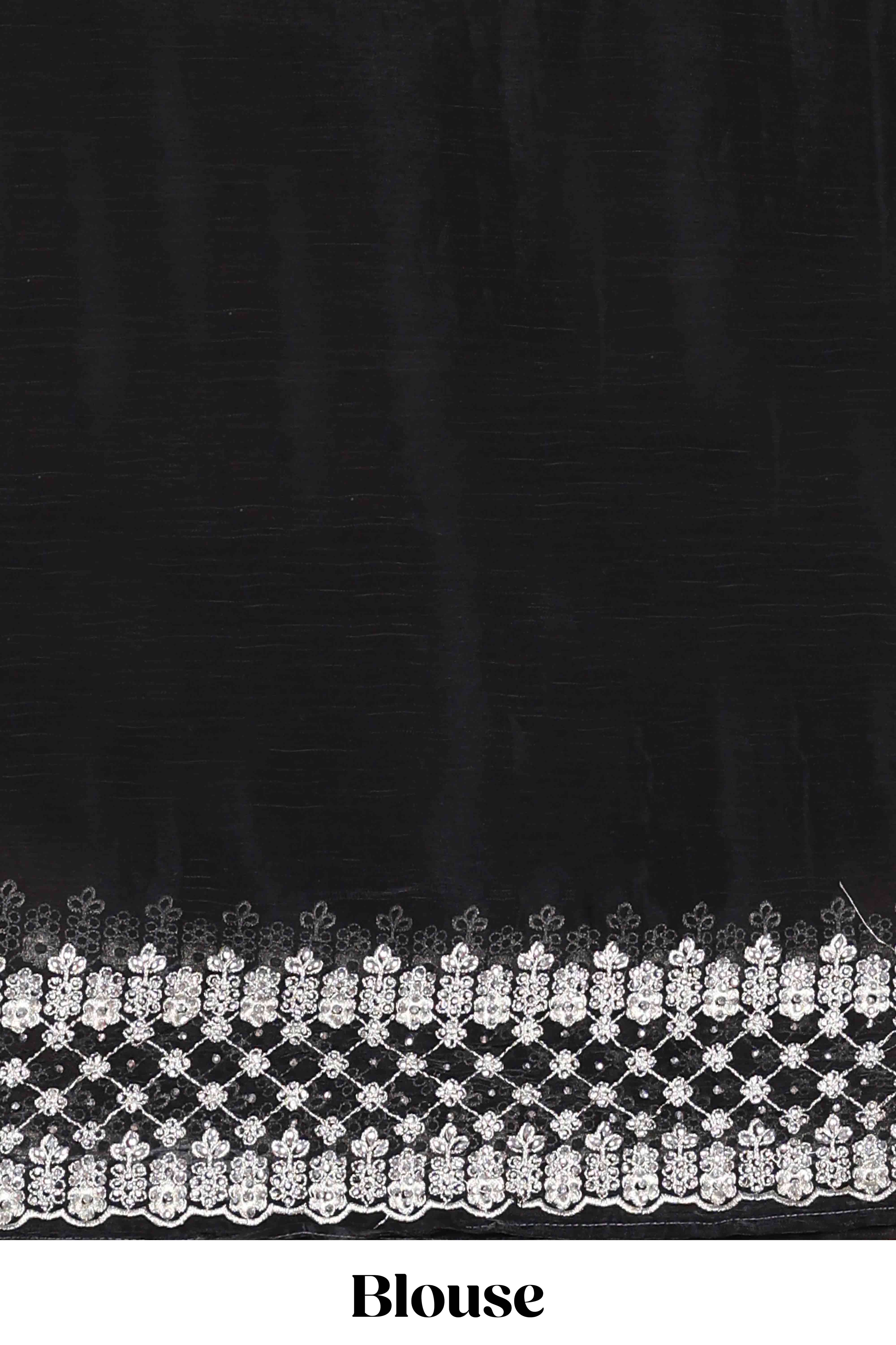 Black chiffon modern saree