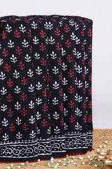 Black cotton saree style