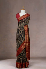 Black elegant Tussar Saree