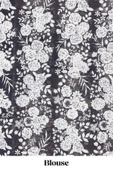 Black graceful linen saree