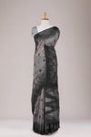 Black khadi cotton texture