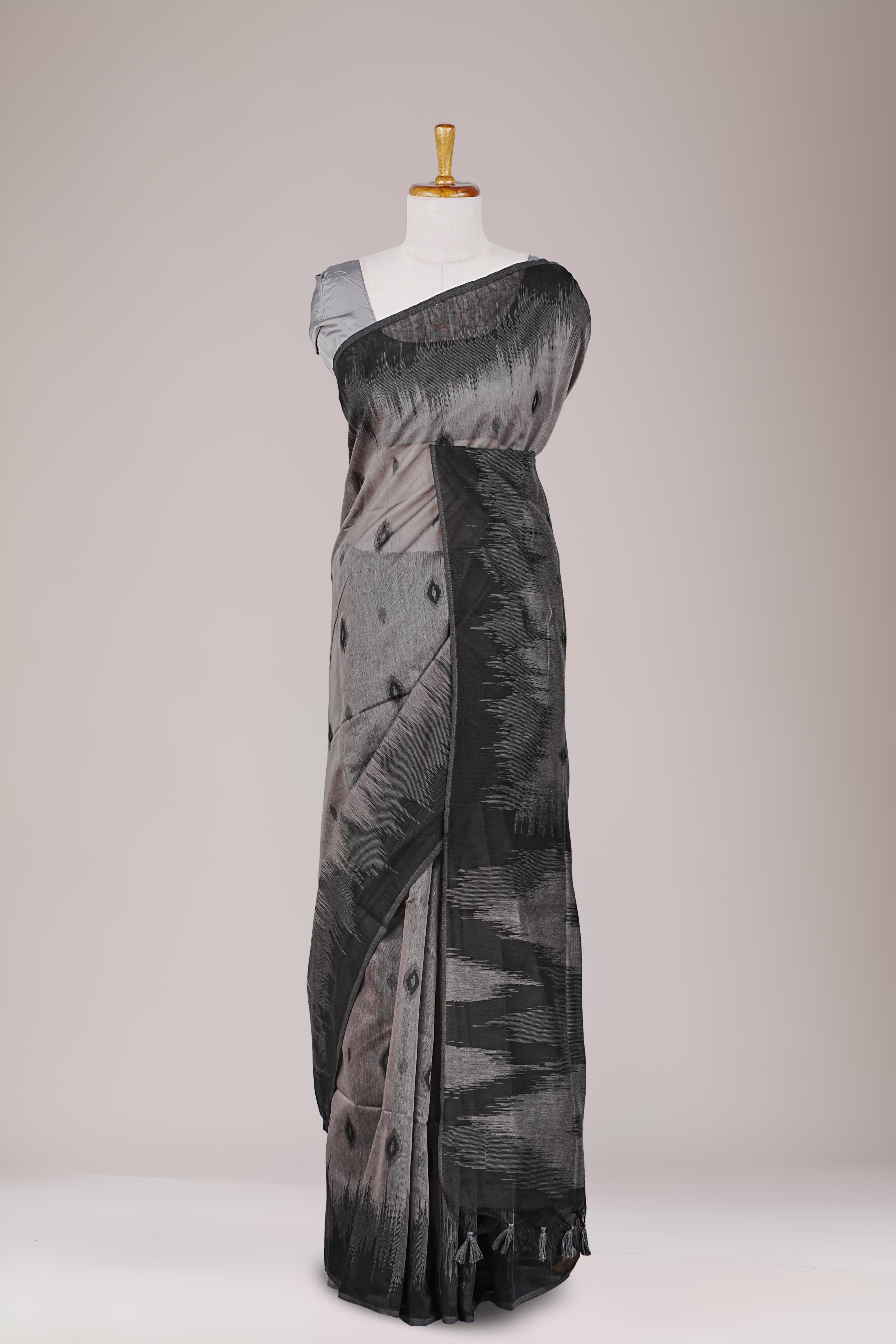 Black khadi cotton texture