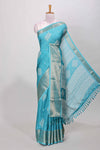 Blue airy mellow fabric