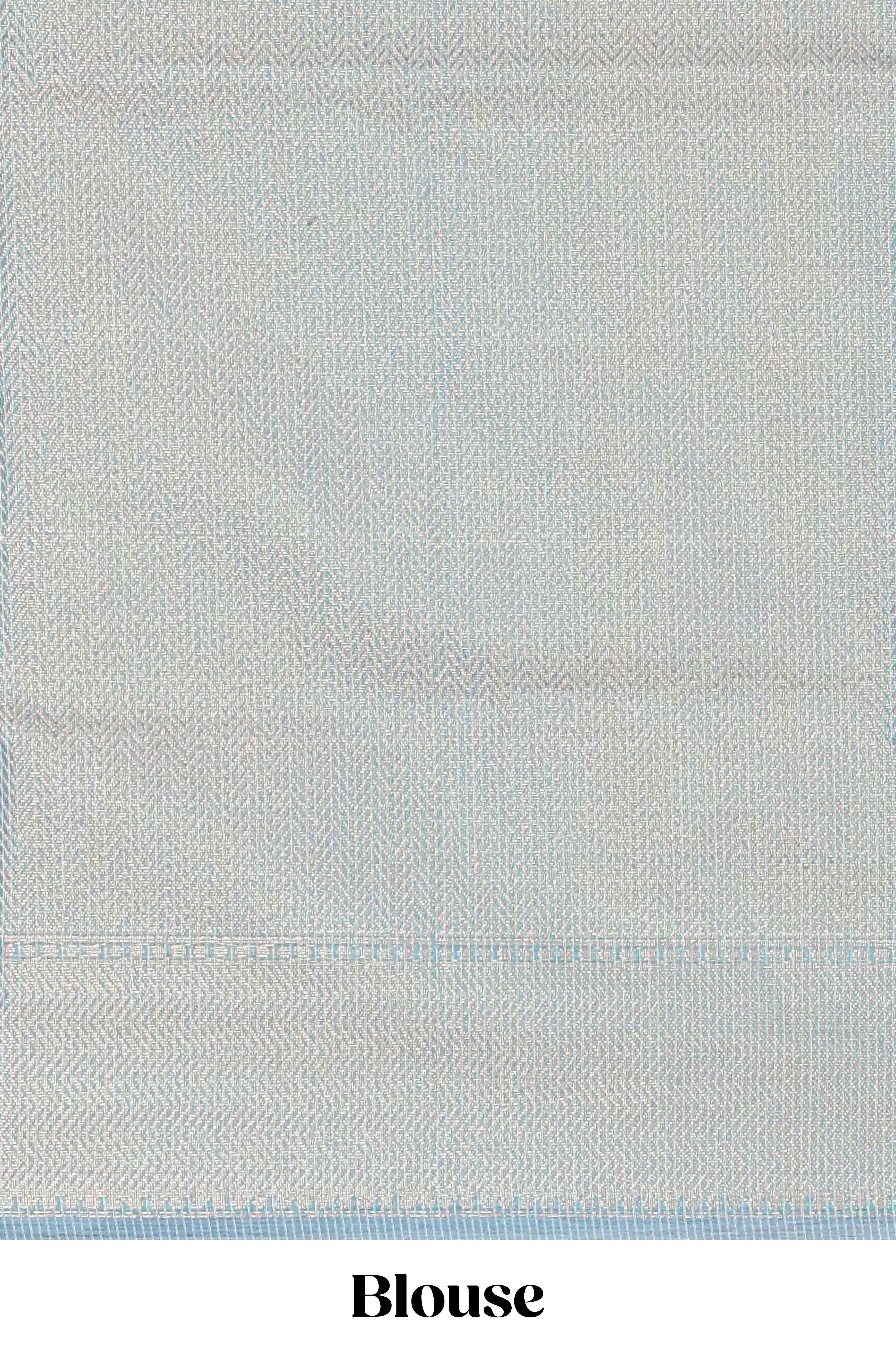 Blue casual Kota cotton saree