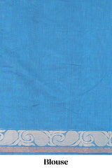 Blue casual kanchi cotton saree