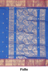Blue chettinad cotton saree