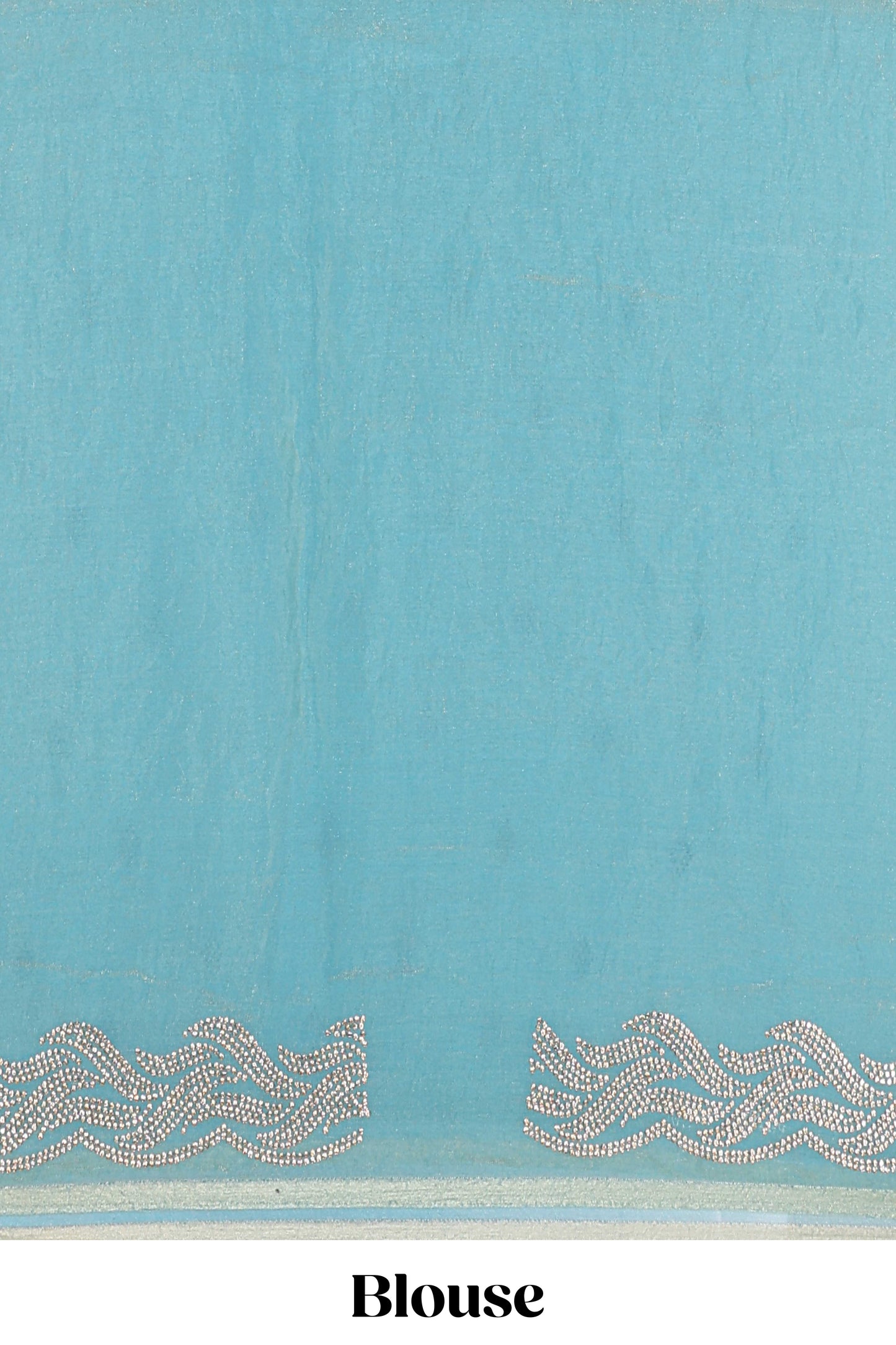 Blue chiffon designer saree