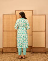 Blue cotton elegant ethnic wear
