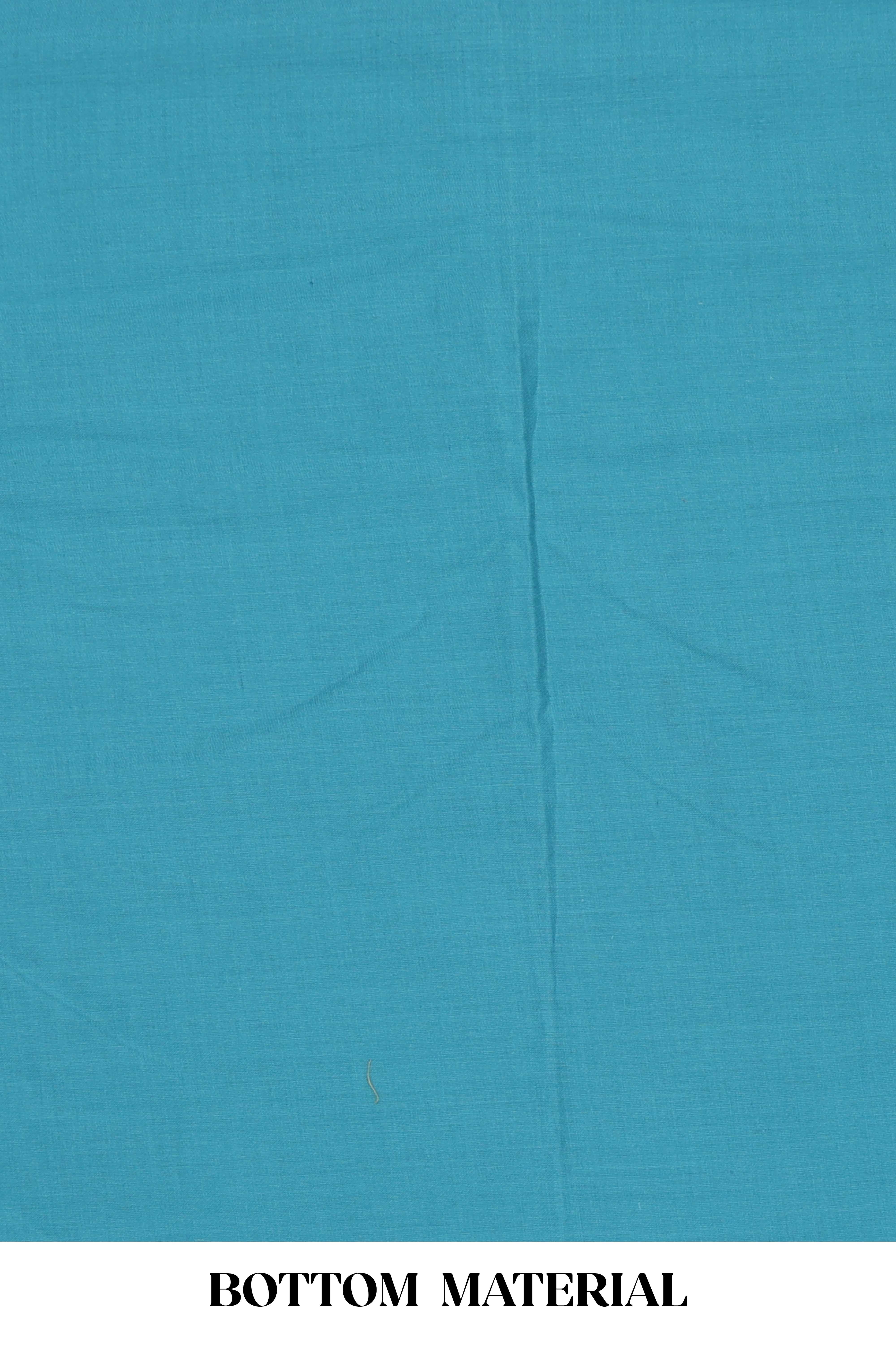 Blue cotton festive suit set