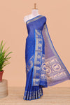 Blue dola silk drape
