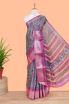 Blue dola silk weave