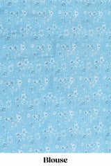 Blue elegant linen cotton saree