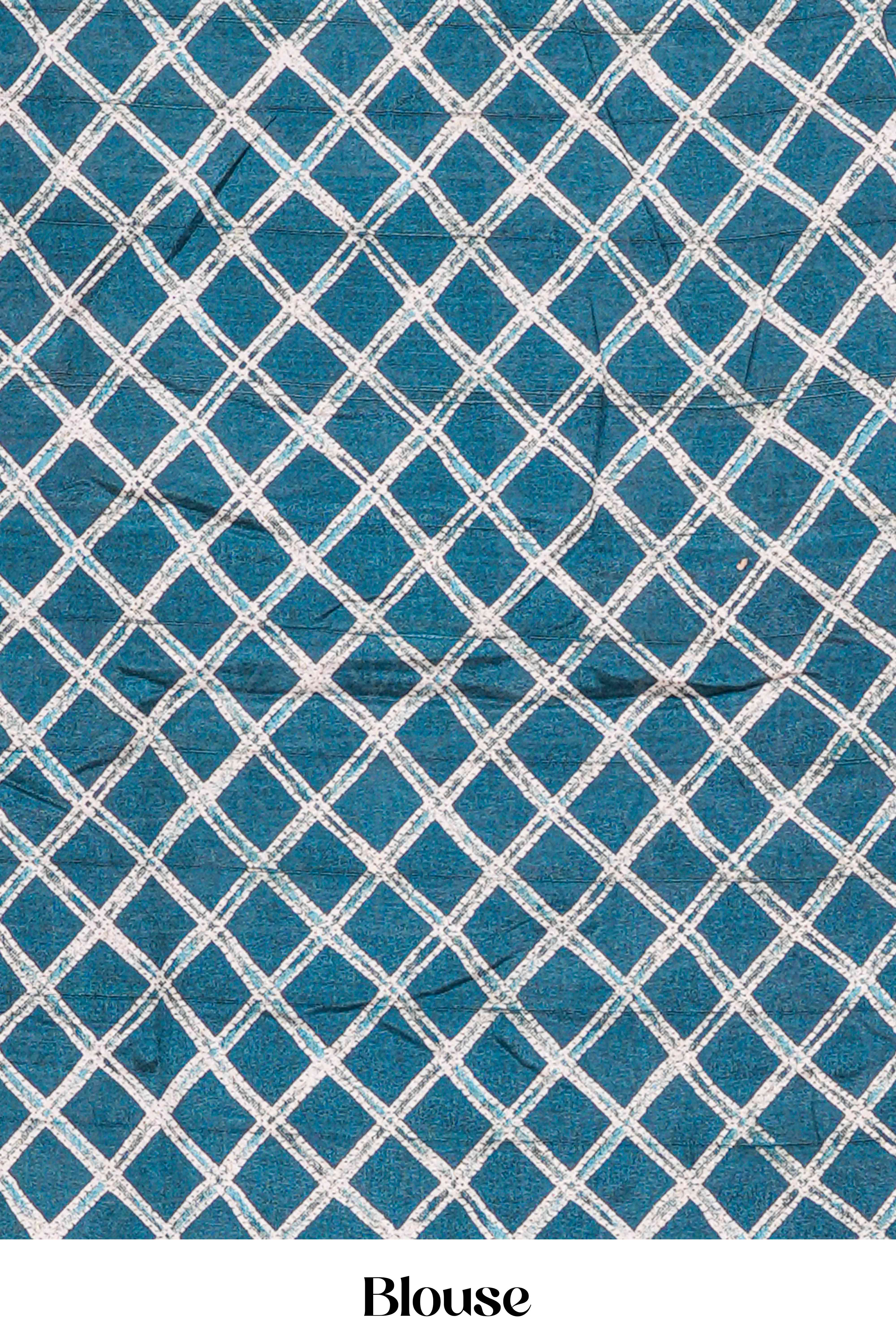 Blue elegant linen drape