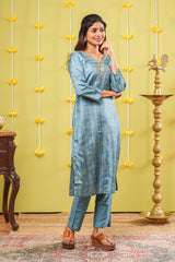 Blue elegant salwar suit set