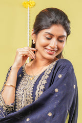 Blue festive ethnic suit