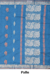 Blue kanchi cotton saree
