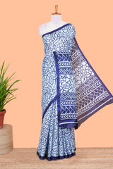 Blue khadi cotton texture