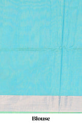 Blue pallu saree