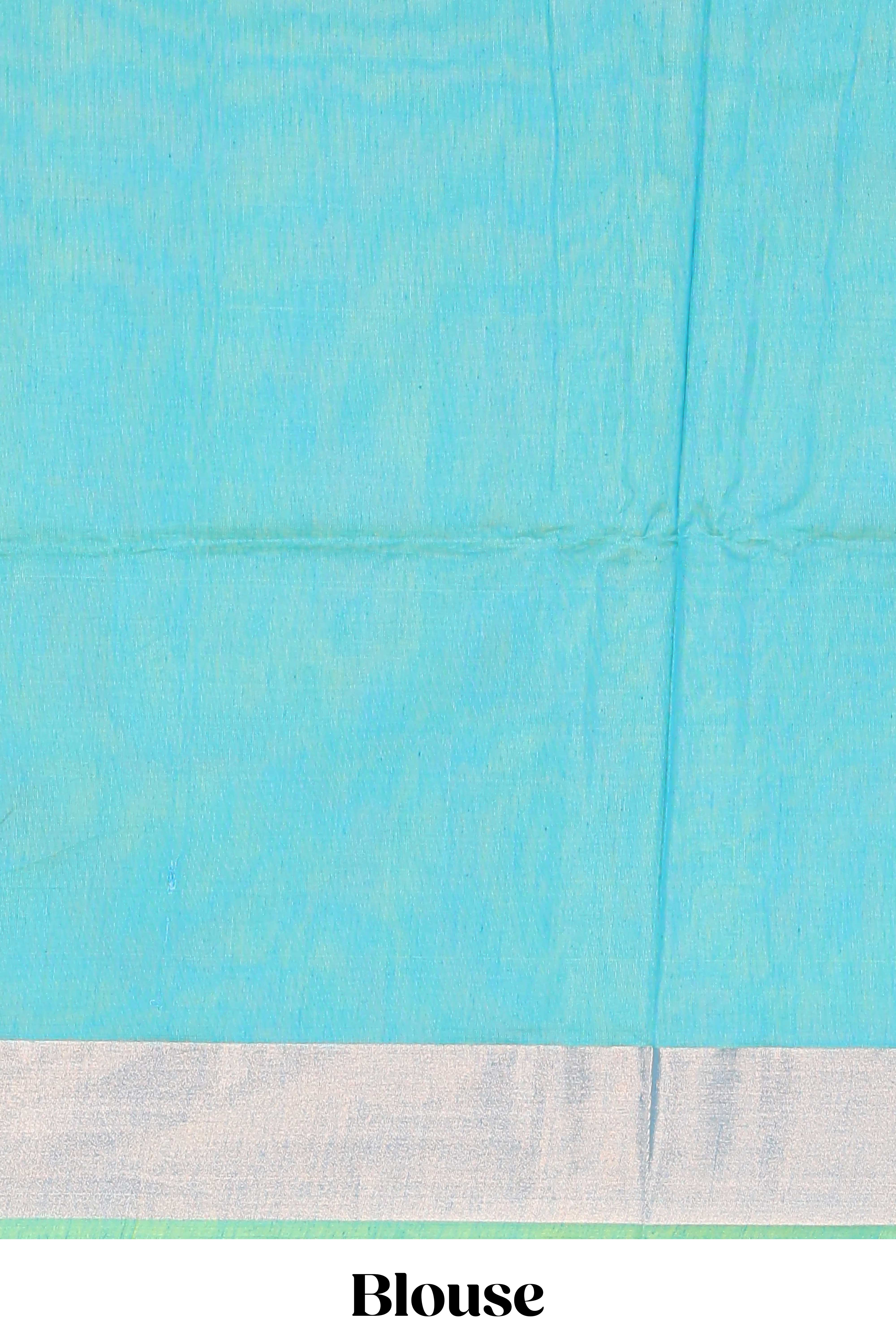Blue pallu saree