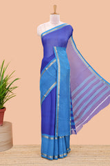 Blue sheer georgette texture