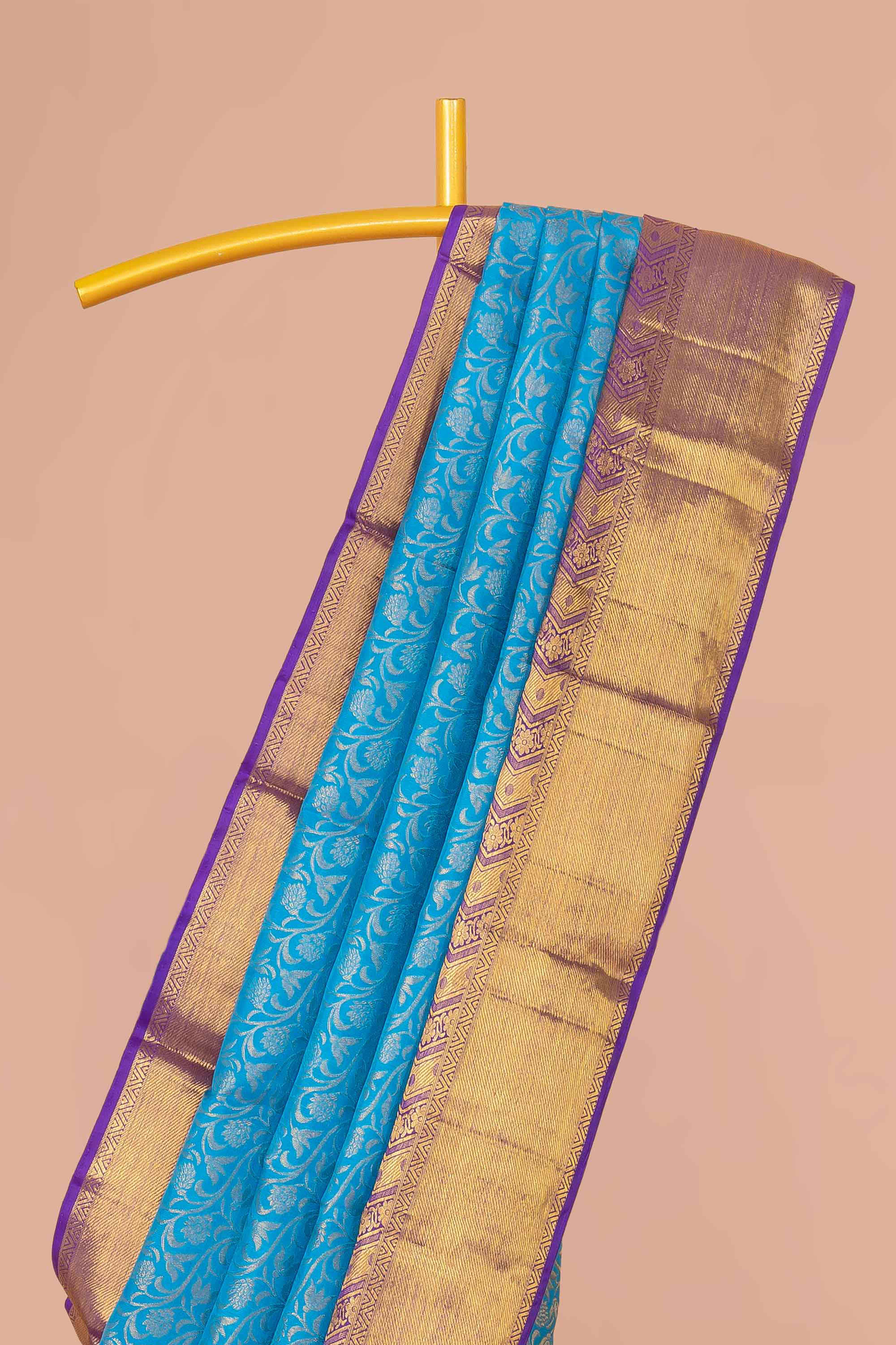 Blue silk saree