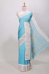 Blue soft mellow fabric