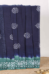 Blue sungudi cotton texture