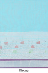 Blue traditional Chirala cotton saree
