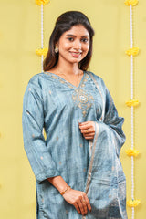 Blue traditional ethnic suit