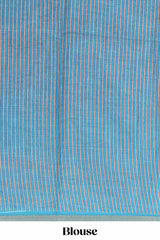 Blue traditional linen cotton drape