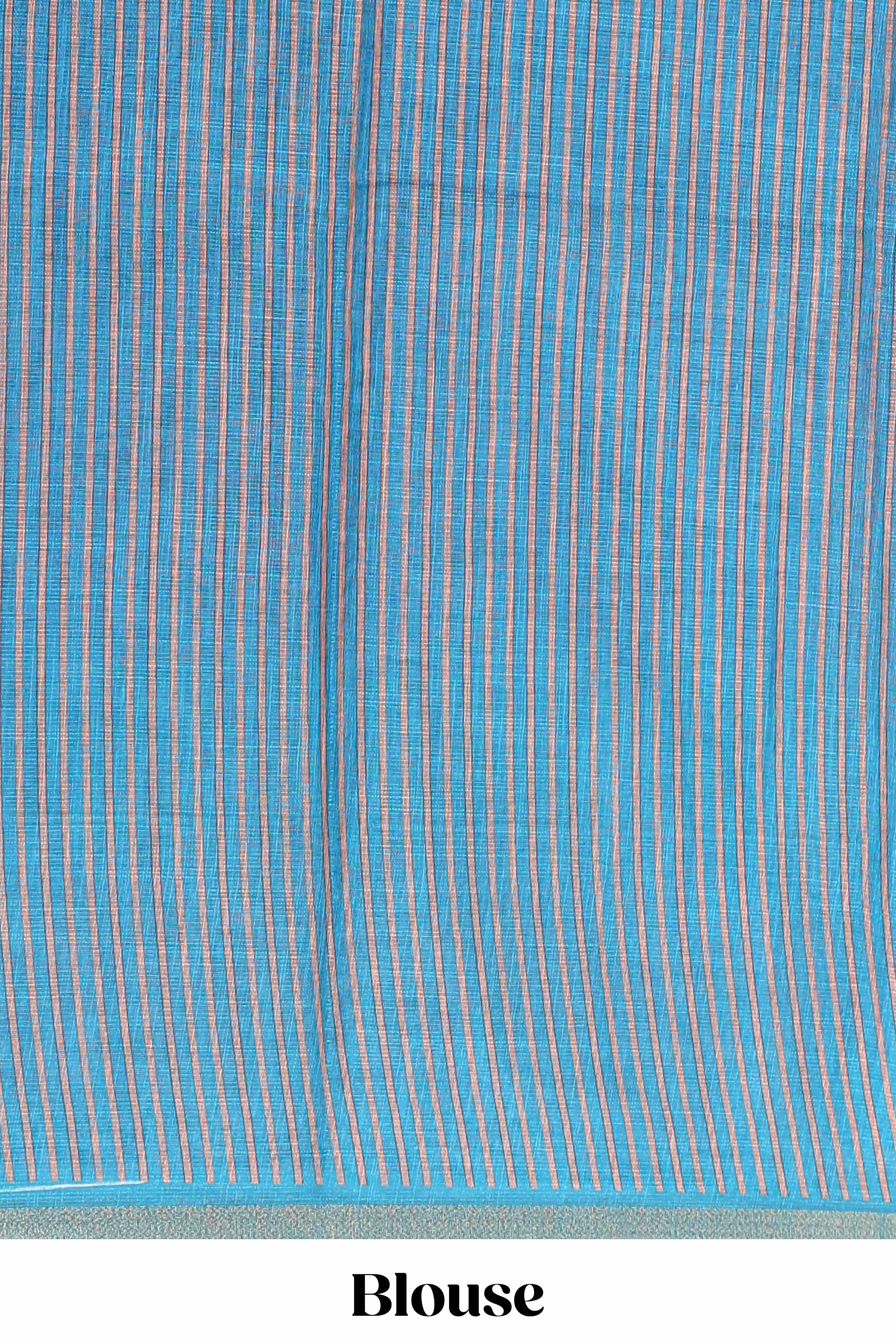 Blue traditional linen cotton drape