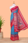 Blue tussar silk texture