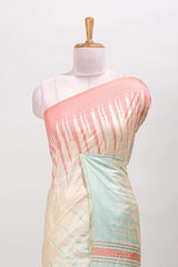 Borderless sandal semi soft silk pallu highlight saree