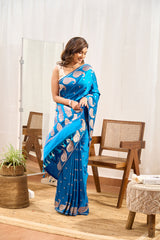 Botanical pallu artwork